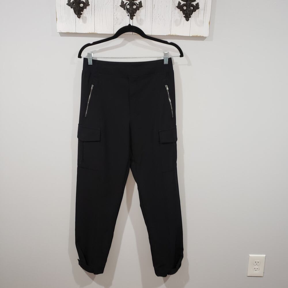 Athleta Endless High Rise Cargo Pants Black Travel Stretch Size 6
